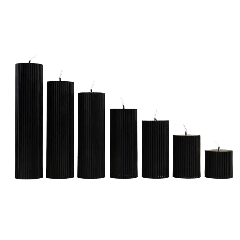 Black Cylinder Candles