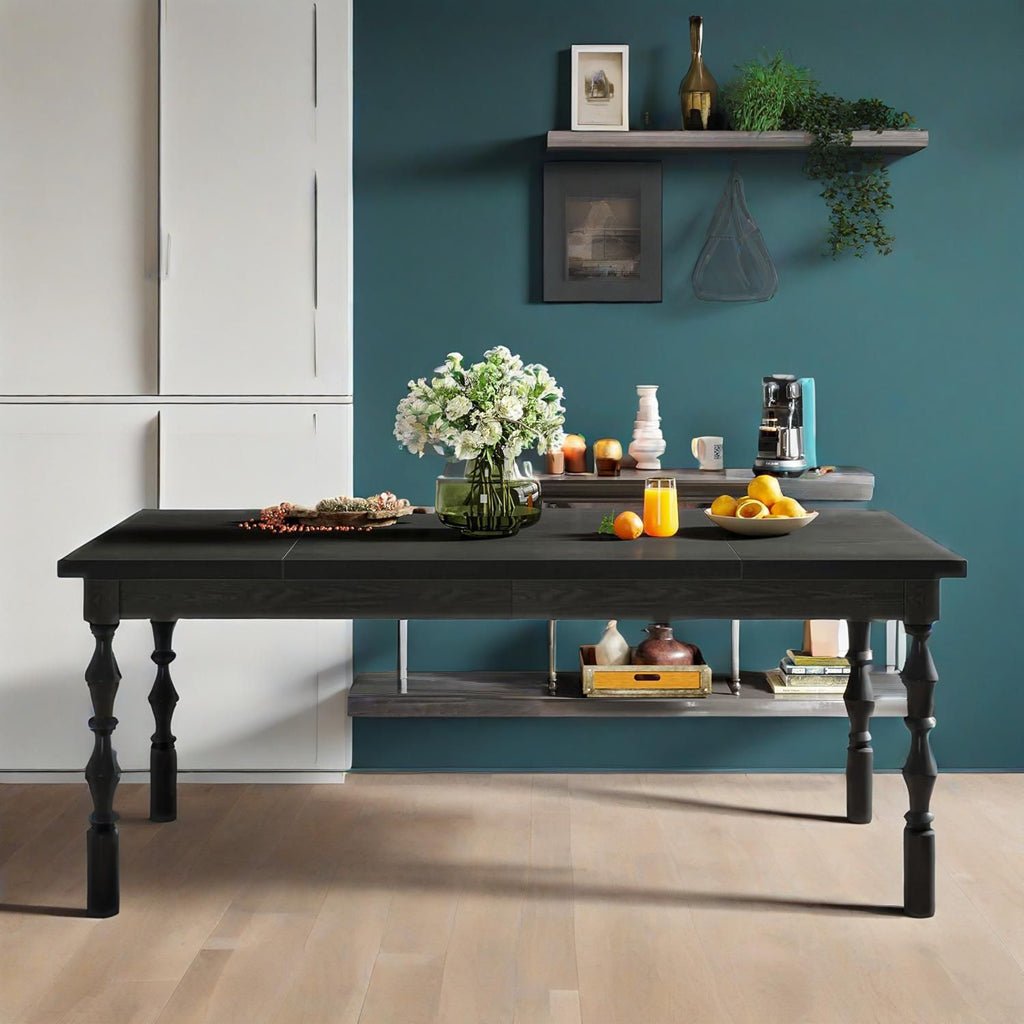 Wood Black Dining Table