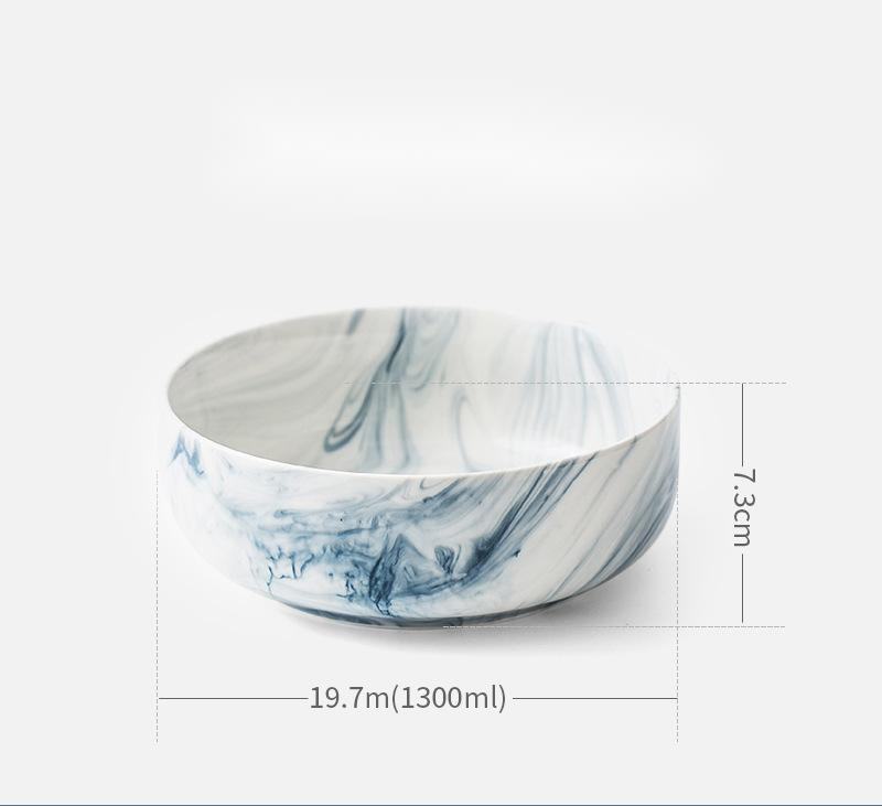 Marble tableware and dish set
