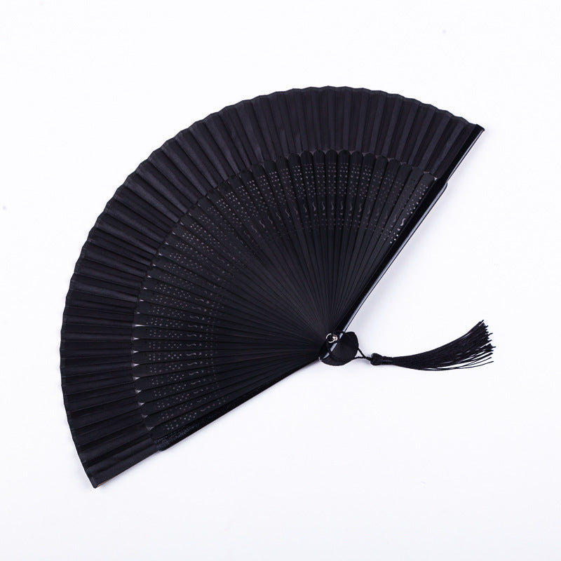 All Black Folding Fan