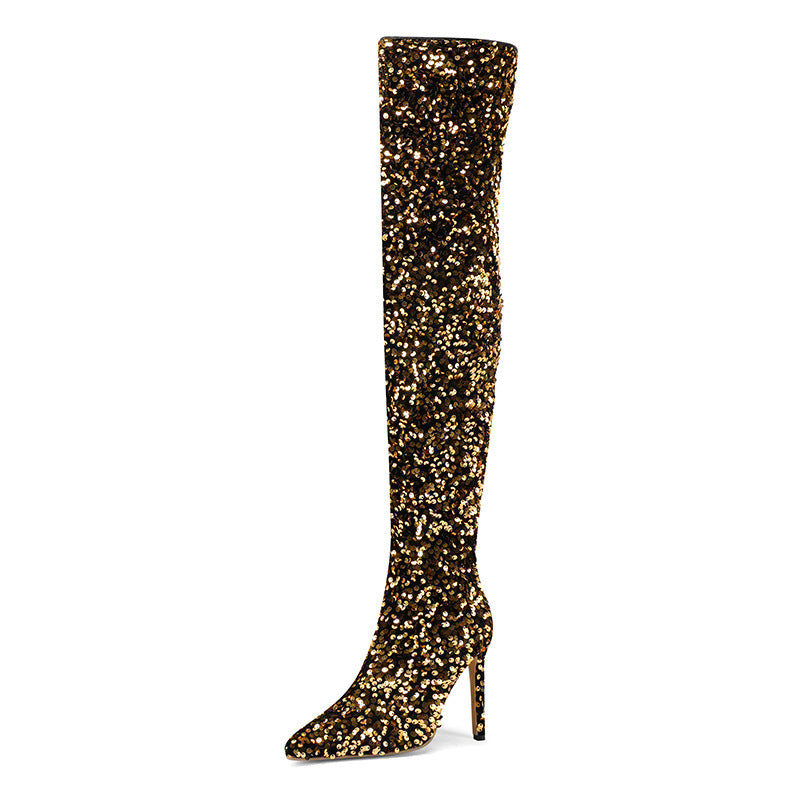 Sequin Over-the-knee Boots
