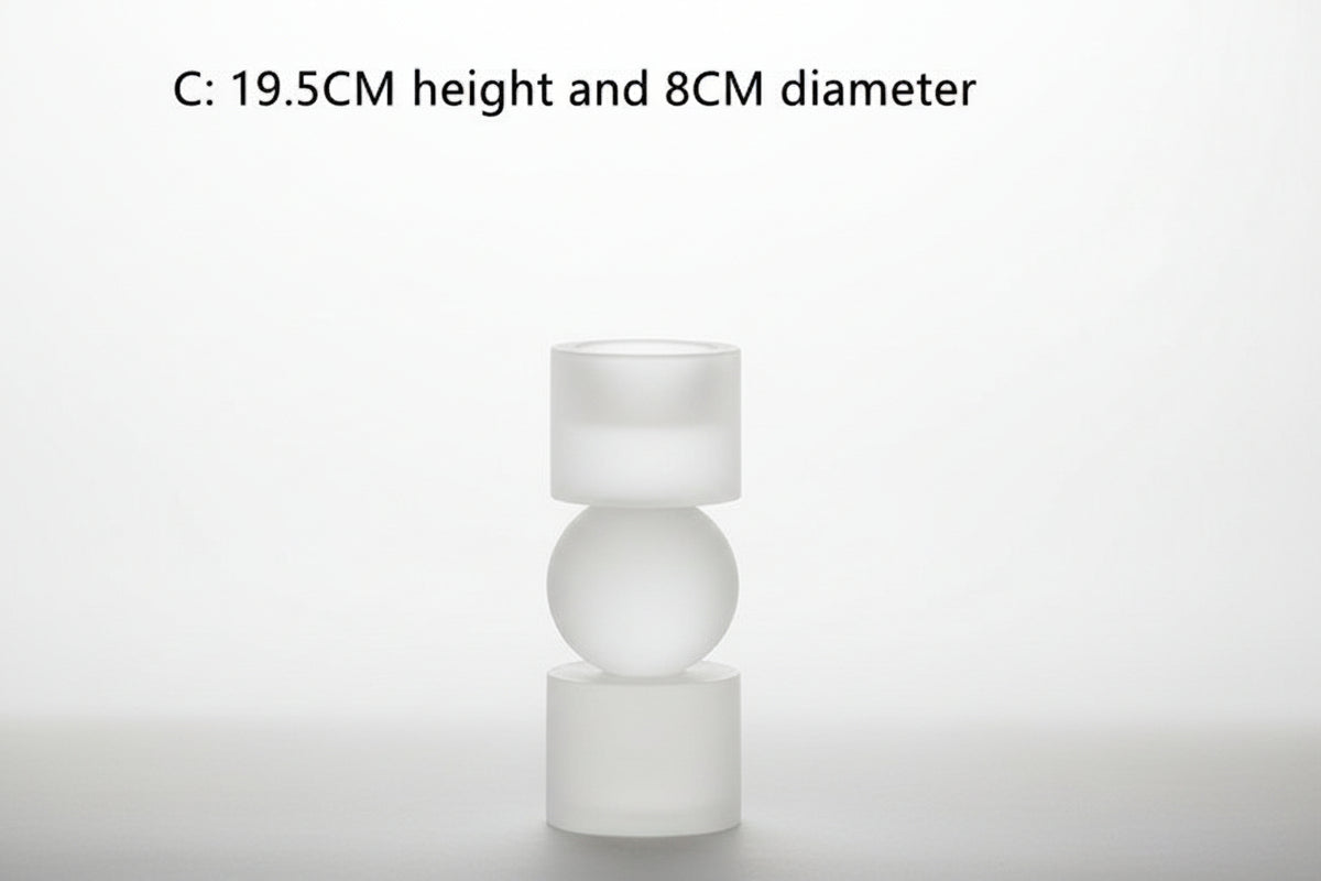 Frosted Crystal Candle Holder