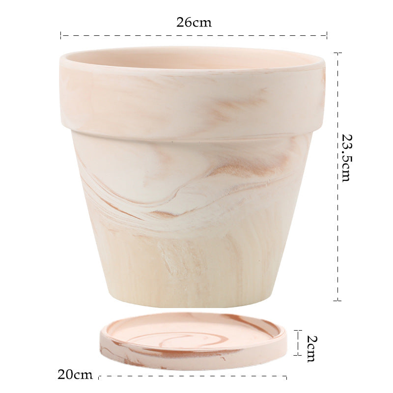 Gradient Macchiato Red And White Pottery